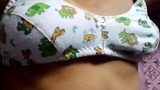 Desi Girl Shows Off Super Amazing Natural Boobs in Action