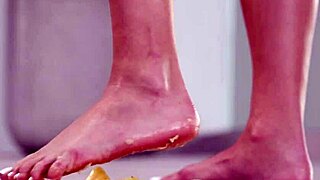 check out this 4k hot footfetish crushing fruits with bare feet and heels