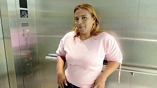 Beautiful wife shows off her big ass while they are on a city tour