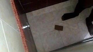 Spying on Hot Shower in Public Bathroom - PUSSY Peek!