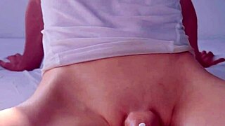 Beautiful young woman gives a very erotic handjob with cum explosion