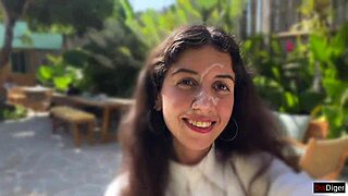 Cum on face in public cafe - she enjoys it