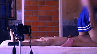 The Student And The Stepmother Exchange Soft Caresses On The Sofa