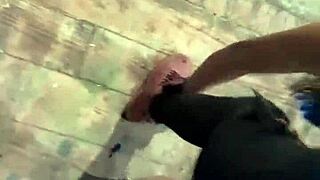 Young girl gets nailed hard on the street after party