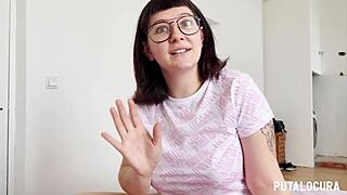 Pretty teen gets messy with cum in wet pussy
