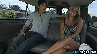 Brunette helps blonde with big natural tits to get a creampie