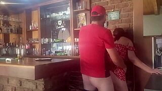 brunette milf takes it hard from behind