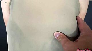 Blonde bombshell gets a facial in this amateur porn video