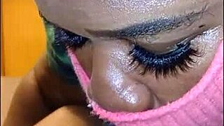 She sucked my dick hard and blew cum bubbles