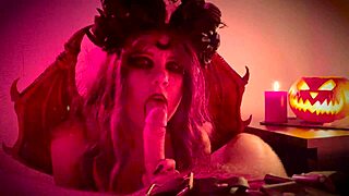 Amateur girlfriend goes wild on Halloween and gets fucked hard