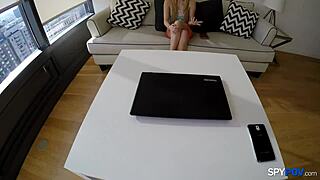 Amateur spy video of European teen Hollie Mack in action