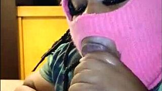 She sucked my dick hard and blew cum bubbles