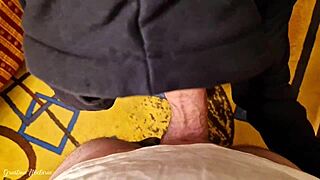 I received a blowjob from hot stranger in hood, cum in mouth close up.