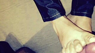 A Special Footjob Performed by Jessica with Heels and Shoes