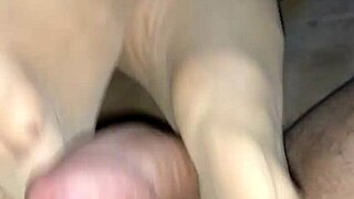 i give a sensual footjob in tan stockings