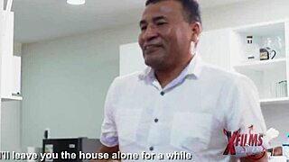 omg, dad catches son with busty gf and ends up teaching how to screw right 😍