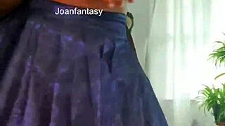 joanfantasy flaunts tiny kini and oiled curves. her miniskirt teases everyone around.