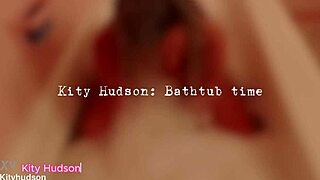 The steamy bath time of a mature beauty, Kity Hudson