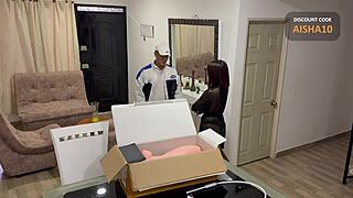 Aisha and Juan's passionate anal encounter with a sex doll