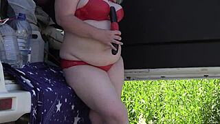 Spying on horny lesbians in public park with hidden camera