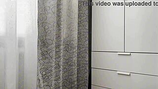Algerian MILF gets horny while cleaning the house