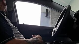 A beautiful woman risks her safety to masturbate in public