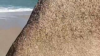 Amateur couple enjoys naked beach with huge black dicks