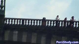 Public Nude Fetish: Eurobabe Rides Waterbike Fully Exposed