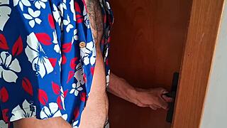 Old Man Fucks Young Redhead in Bathroom with Intense Ass Worship