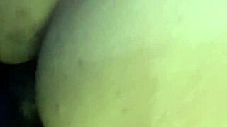 Beautiful girlfriend in black lingerie, big ass, and moaning while being fucked by a big cock
