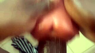Sneak peek at a BBC guy sliding his cock into white pussy with toy