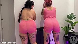 Big belly and big tits jumping fetish preview