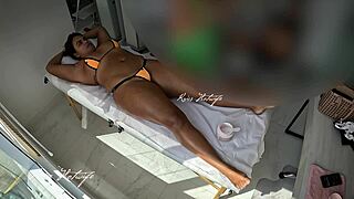 I used my daring bikini for a massage