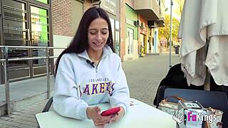 Small tit nympho Sofia Sweet Secrett squeezed cock hard