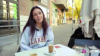 Small tit nympho Sofia Sweet Secrett squeezed cock hard