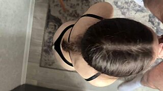 My roommate's boyfriend fucked me in the kitchen very hard