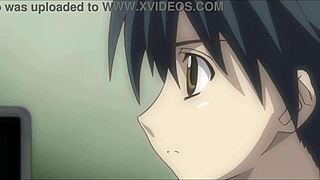 Cross Days hentai scene with Sekai and Makoto in AI-upscaled action