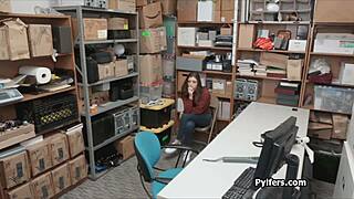 A beautiful tattooed woman was fucked in the office, a setting for steamy encounters