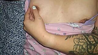 Uncle's Wife Sends Naughty Clip from Next Room