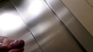 The hot woman had an adventure in the elevator with her stepson