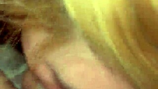 Sloppy facefuck with a hot fair-haired lady