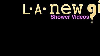 Asian brunette took a shower to cool down