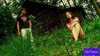 Beautiful woman Karolina has sex with a nice guy Evzen