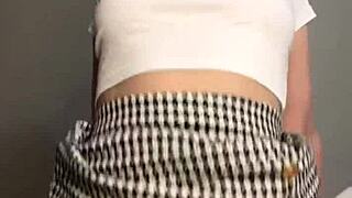 Brunette sucks cock and rides cowgirl in pov