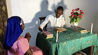 A young woman confesses to her stepfather figure