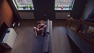 My roommate caught me jerking off and continued to watch