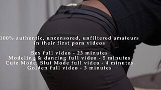 First-Time Latina Baddie with Huge Tits Fucked Hard on Bed