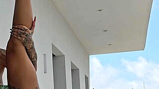 Fucking Hard with Tommy Cabrio on the Balcony While Neighbors Stare