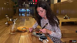 Holy Crap! I Shot My Load on Her Face in a Public Sushi Bar!