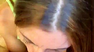 Petite pornstar delivers intense pov blowjob with cum in mouth
